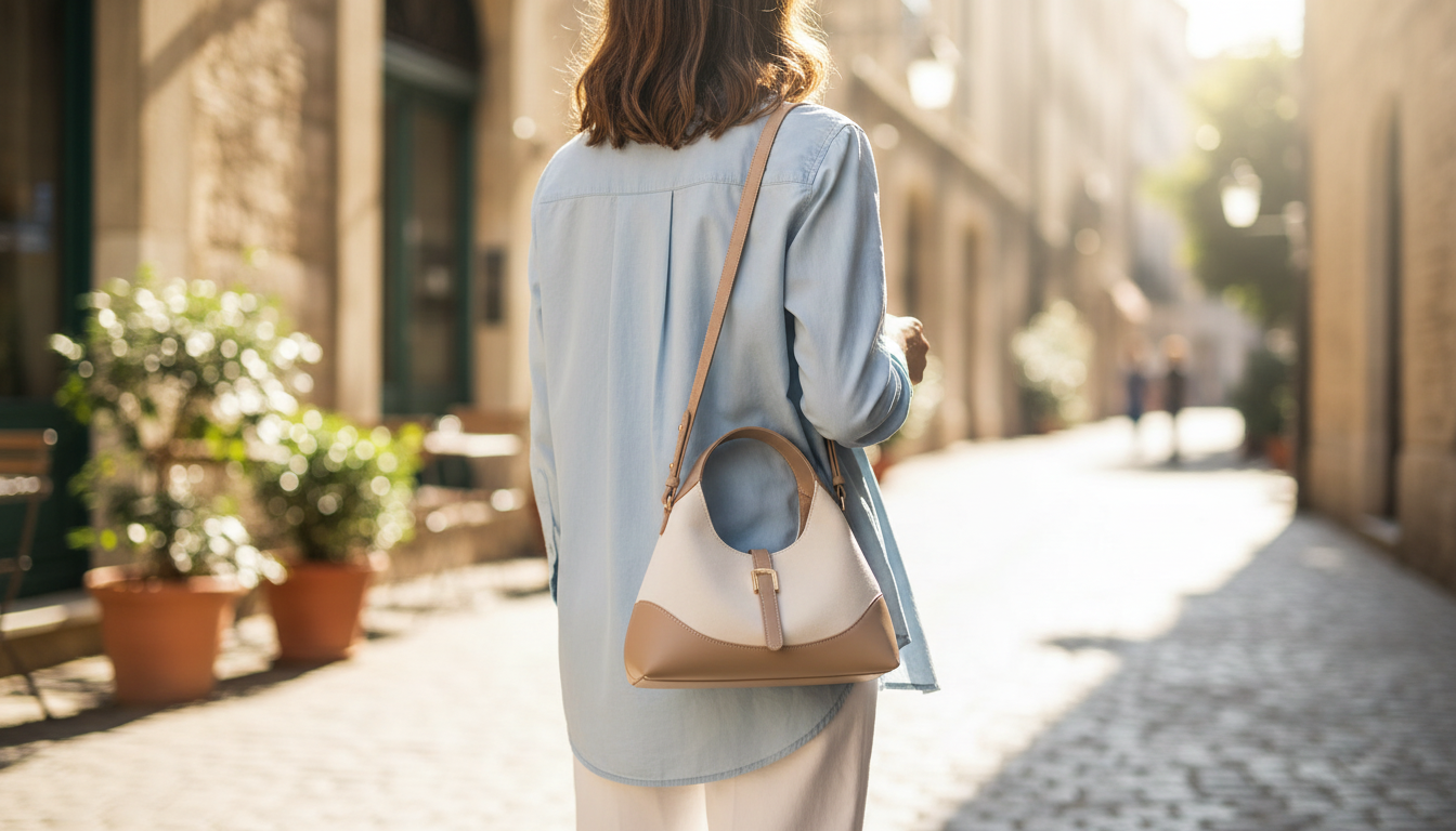 Triangle Leather Crossbody Bag: Chic, Structured, Hands-Free
