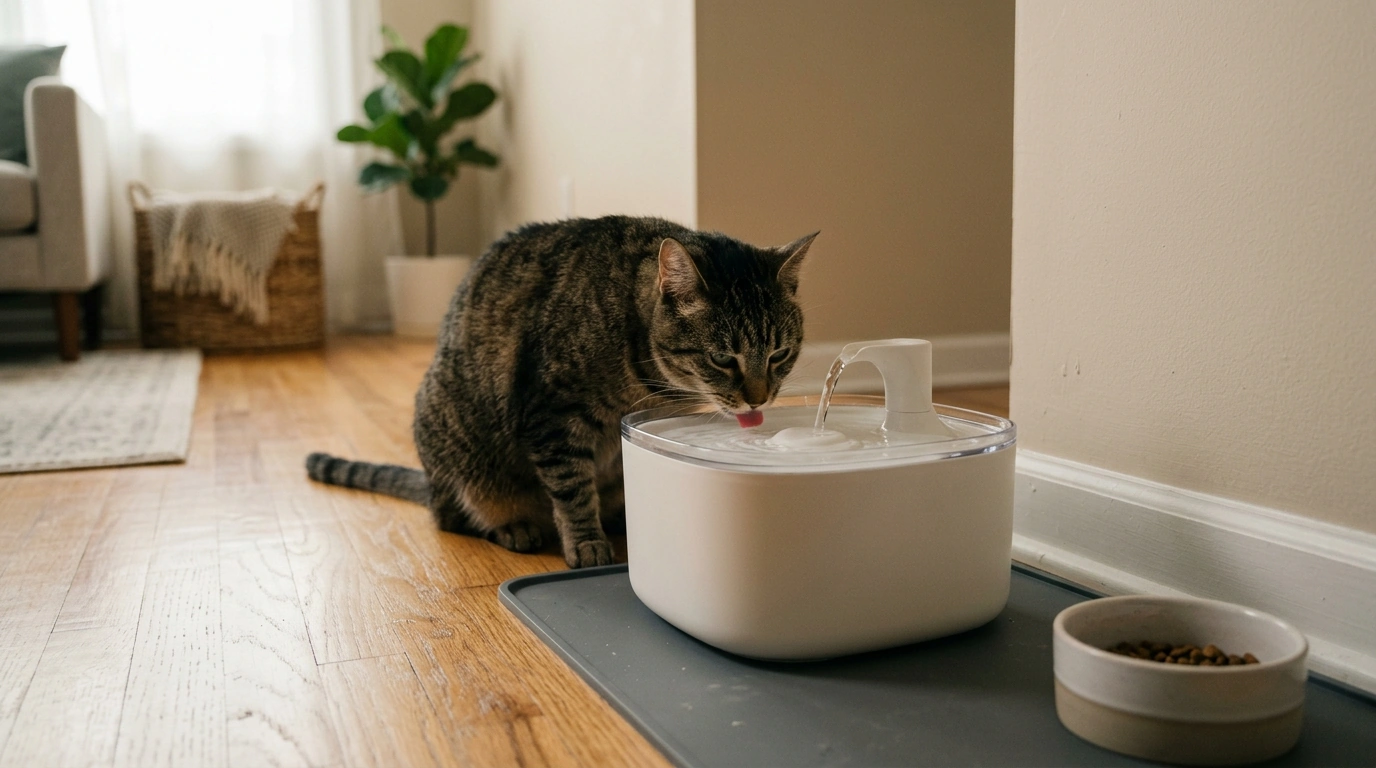 Cordless Cat Fountain: Place Fresh Water Anywhere