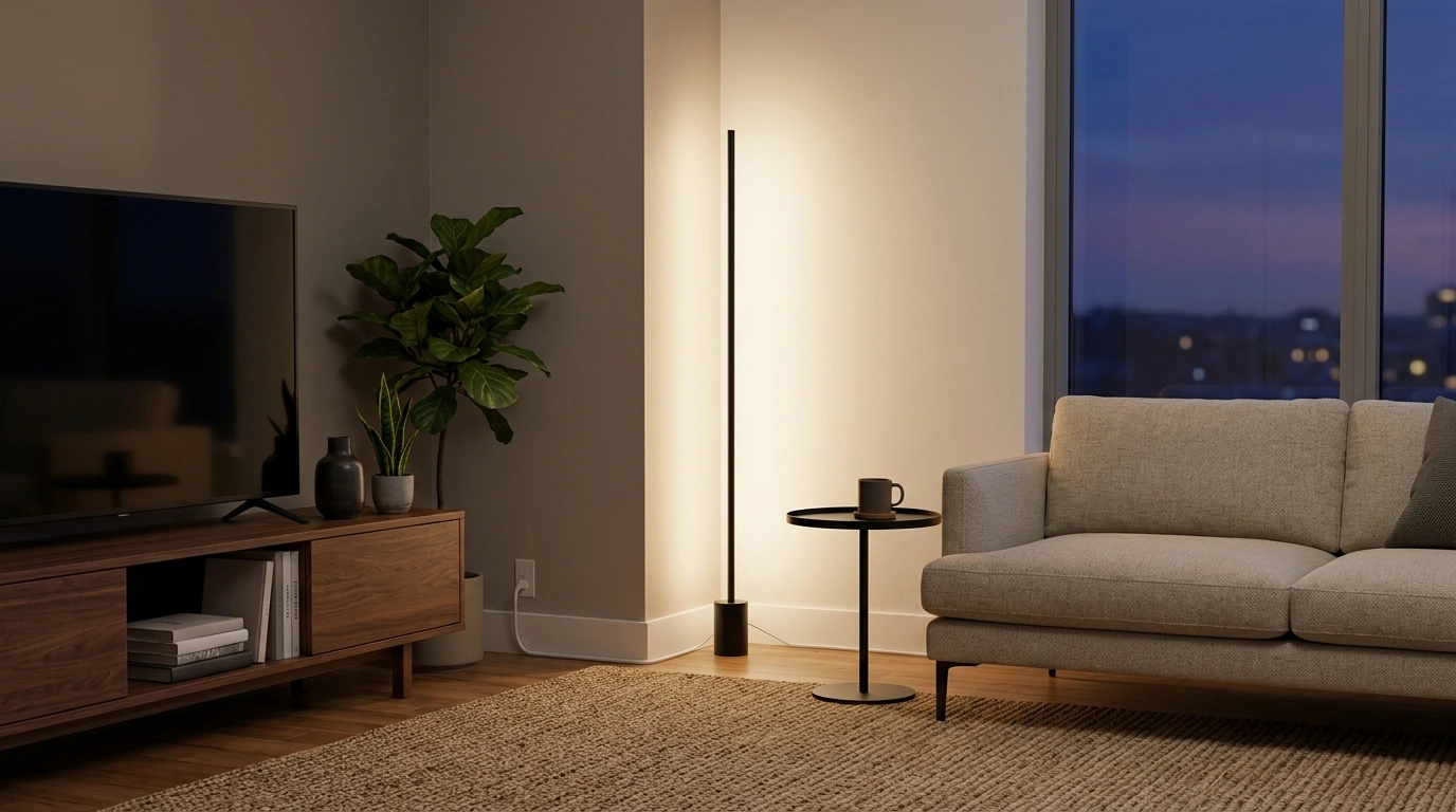 Dimmable LED Corner Floor Lamp: Ambient Light Upgrade