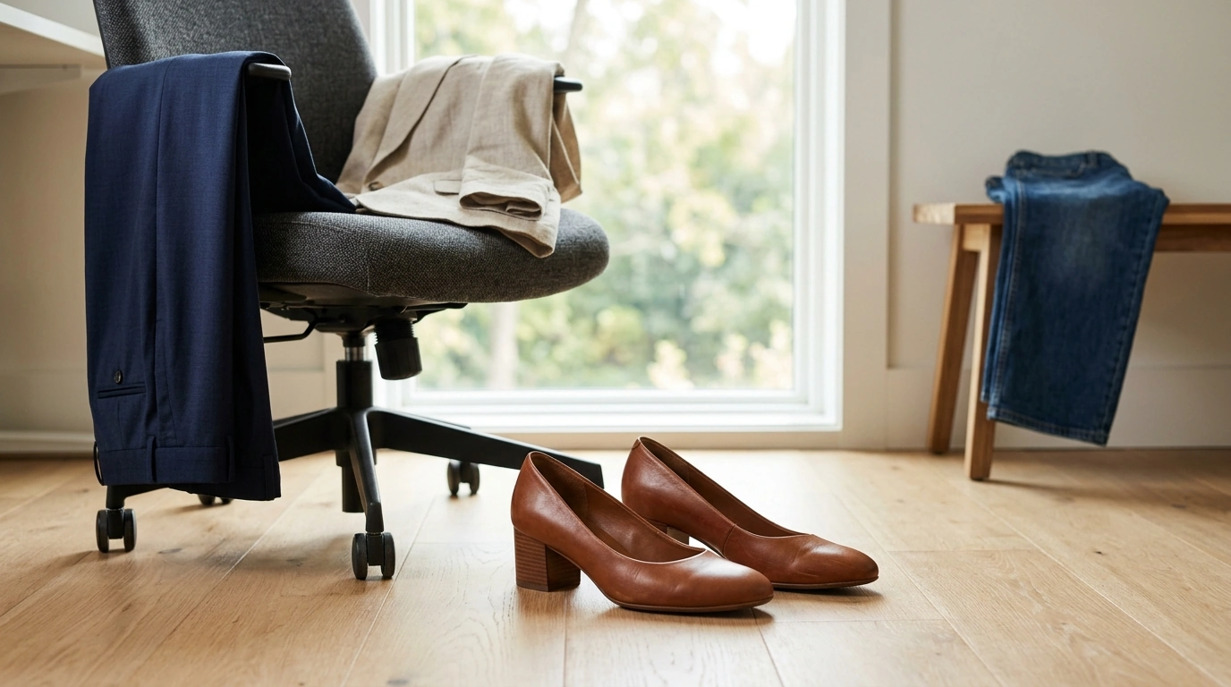 Classic Genuine Leather Mid-Heel Pumps for Work & Weekend