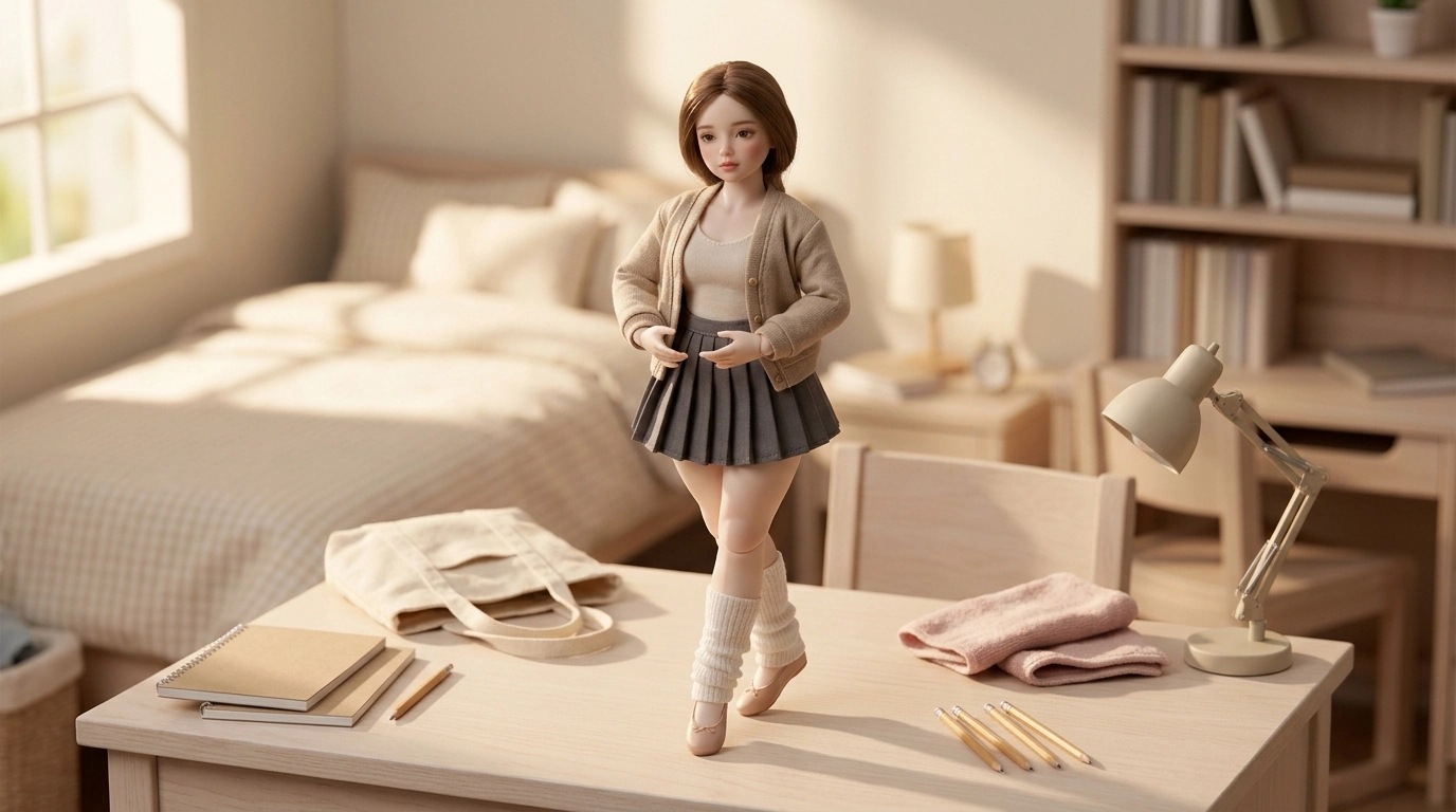 Joan 1/4 Resin BJD: Curvy Dancer, Sweet College Style