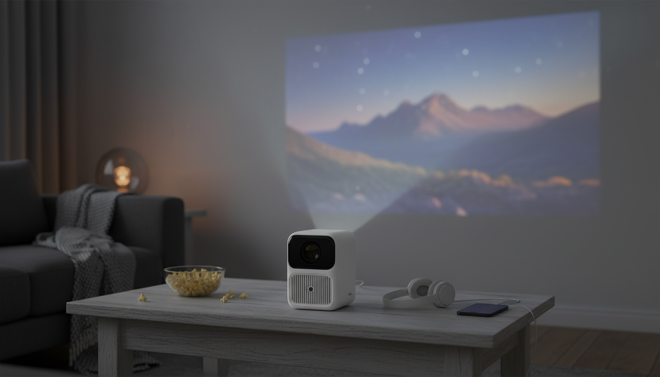 Mini Portable Projector: Auto Focus, Dual Wi‑Fi 6 & HiFi