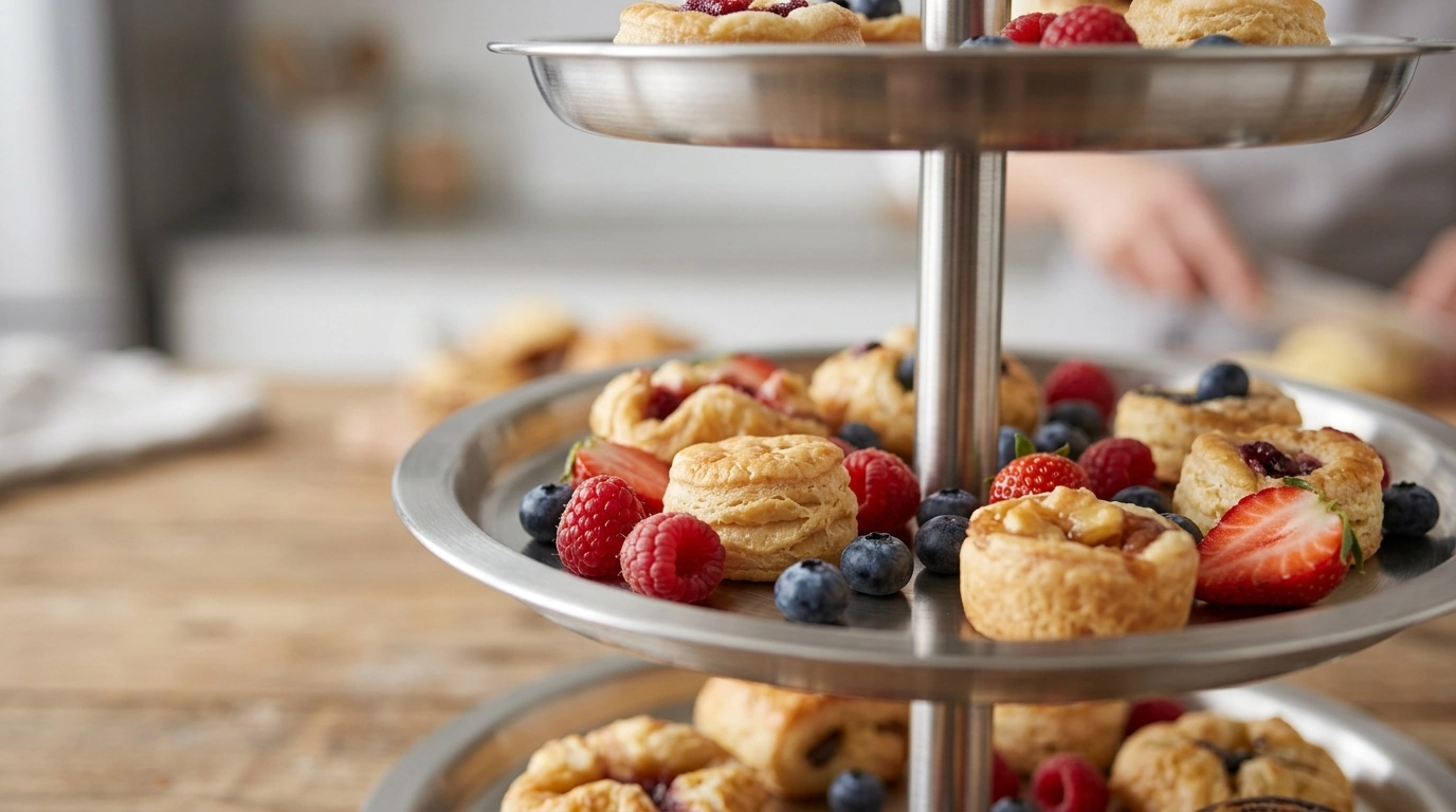 Stainless 3-Tier Dessert Tray: Food-Safe for Pastries?