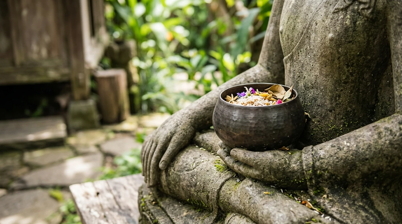 Buddha Holding a Bowl in the Left Hand: Meaning