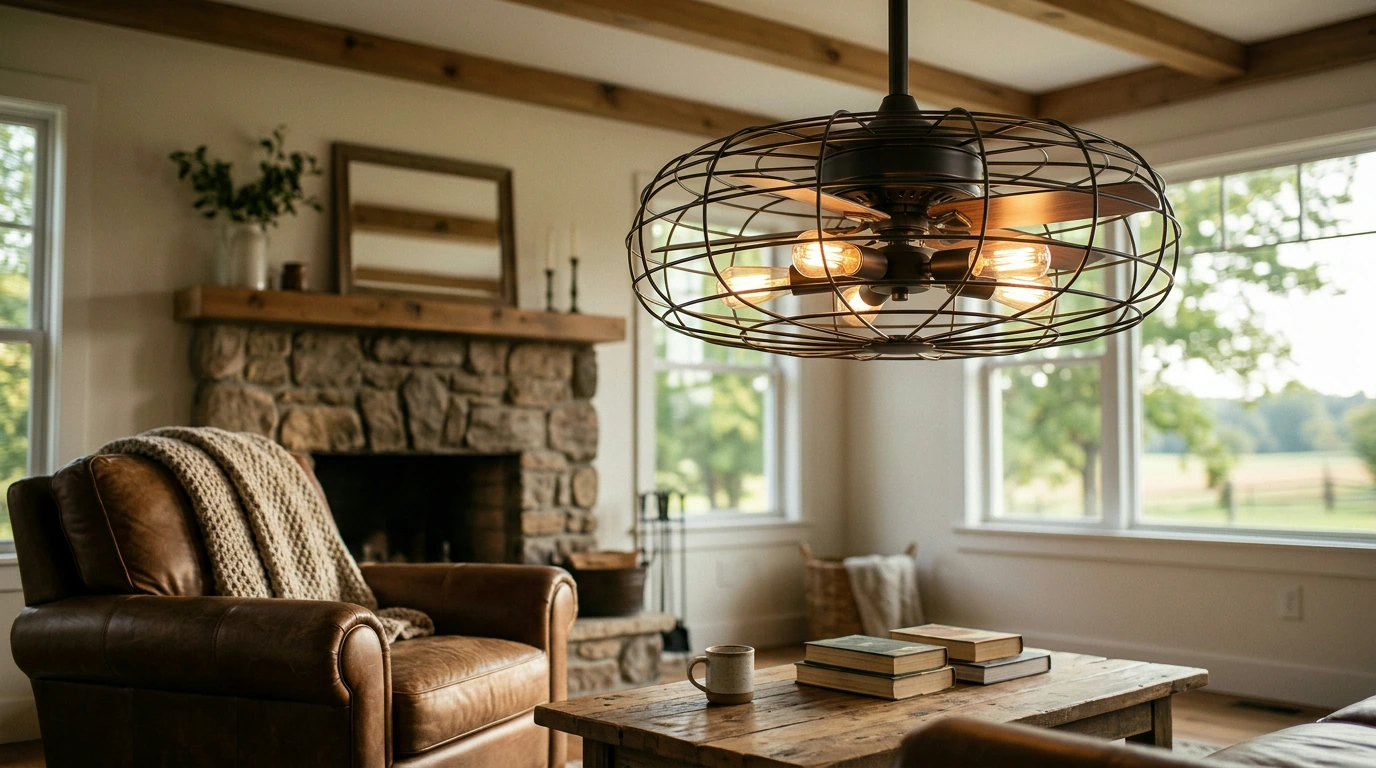 How to Choose a Caged Ceiling Fan With Lights