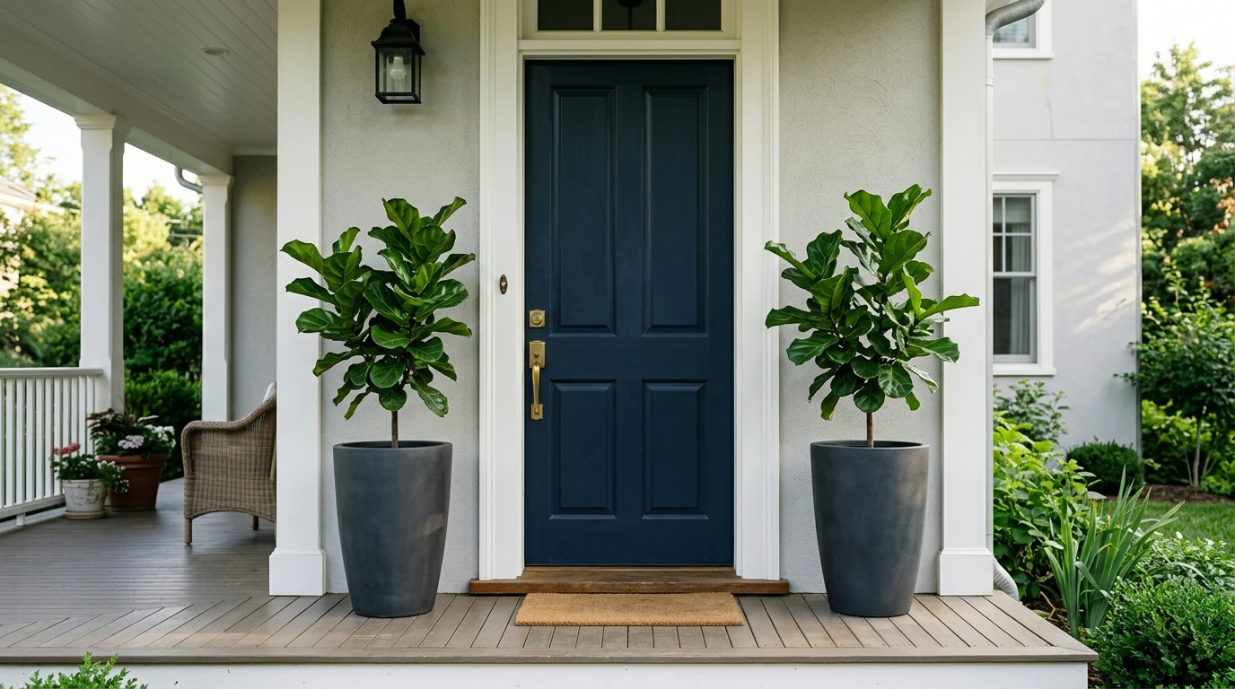 24-Inch Tall Outdoor Planters (Set of 2) for Indoors