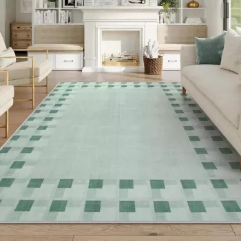 Checkered Plush Area Rug: Placement, Styling & Care